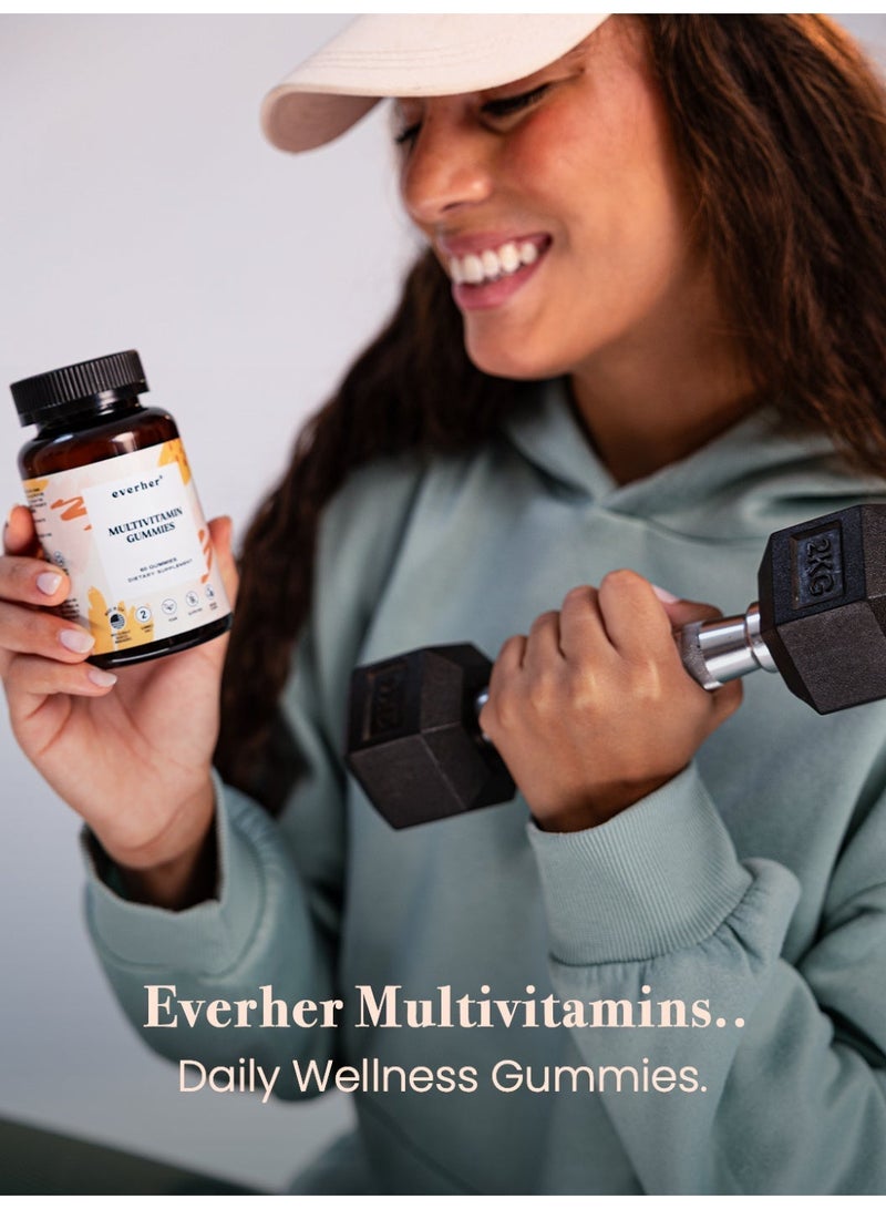 Everher Multivitamin Gummies | USA Made | 20+ Essential Vitamins & Minerals | Supports Energy, Immunity & Daily Wellness | Vegan | Natural Flavors | 60 Gummies - Image 4
